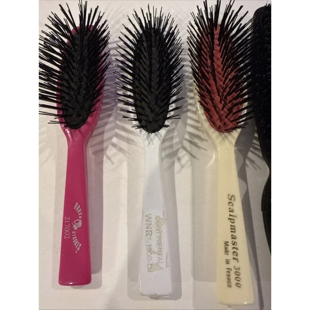 Lot Of 6 VTG Hair Brush Scalpmaster 3000 Brushstrokes Goody Phillips France